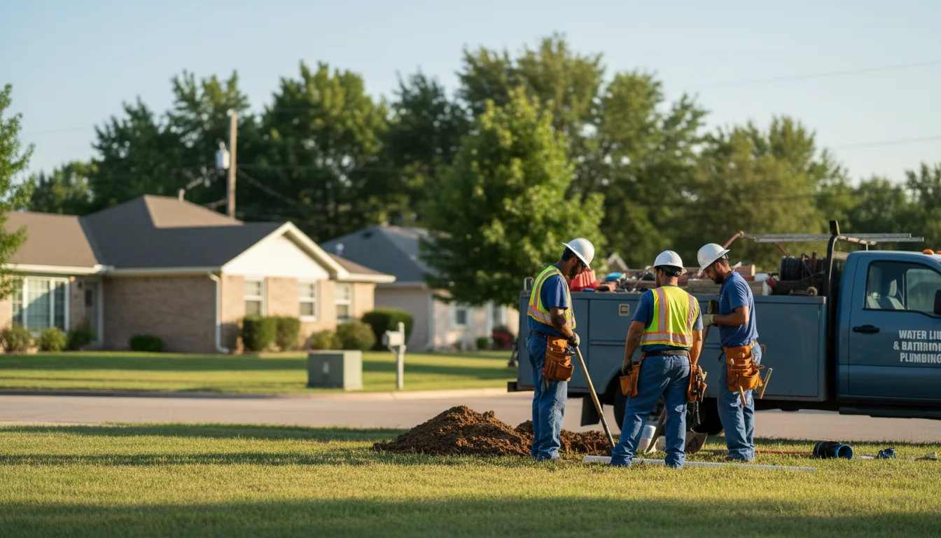 Residential water line and bathroom plumbing service in Pleasant Grove, AR